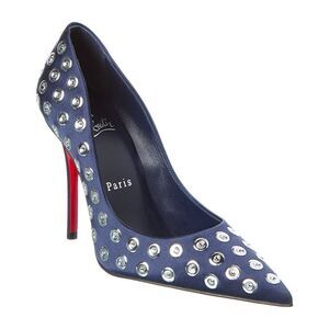 Christian Louboutin Miss Z Boum Boum Mirror 100 Satin Pump, Blue
